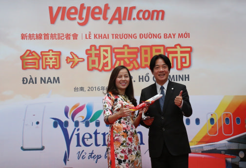 Vietjet khai trương đường bay Tp.HCM – Đài Nam