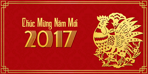 Share hình tết 2018, vector con gà 1 hình chúc tết 2017