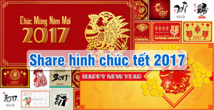 Share hình tết 2017, vector con gà