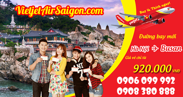 Vietjet mở đường bay Hà Nội đi Busan (Hàn Quốc) 2 Vietjet mở đường bay Hà Nội đi Busan (Hàn Quốc)