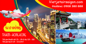 Vietjet tung 5.000 vé đi Hồng Kong giá từ 0 đồng