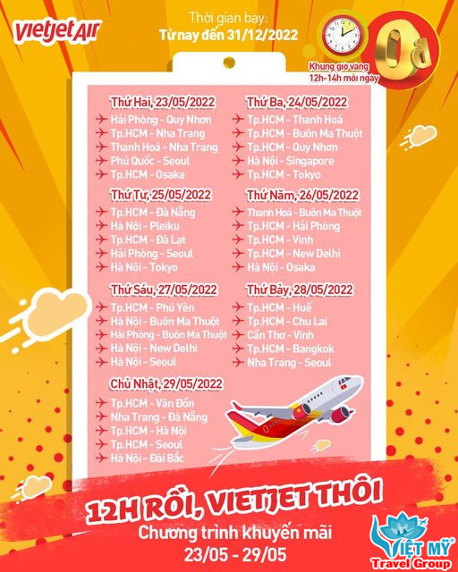 Bay NỘI ĐỊA & bay QUỐC TẾ giá 0 đồng hãng Vietjet Air