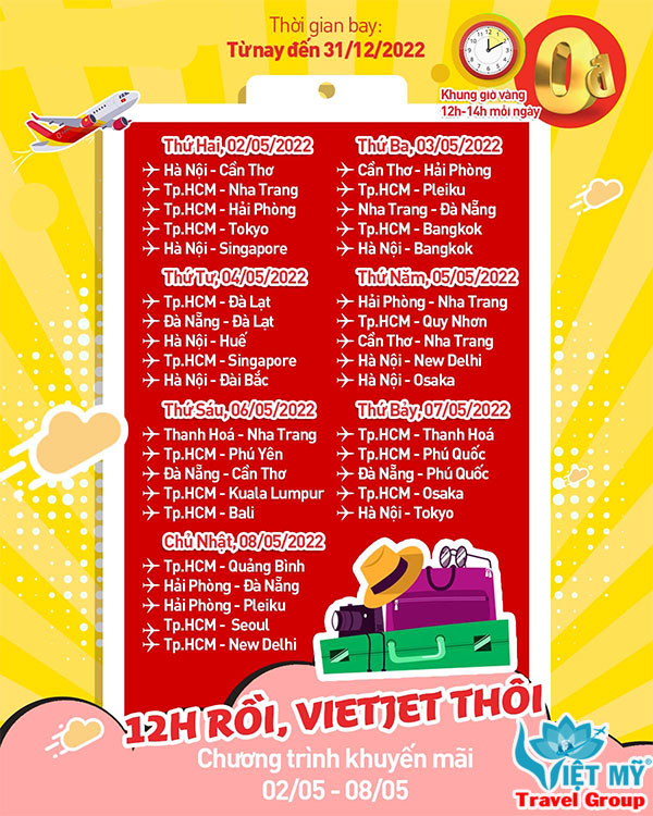 Book vé 0Đ Vietjet - chớp ngay cơ hội vàng