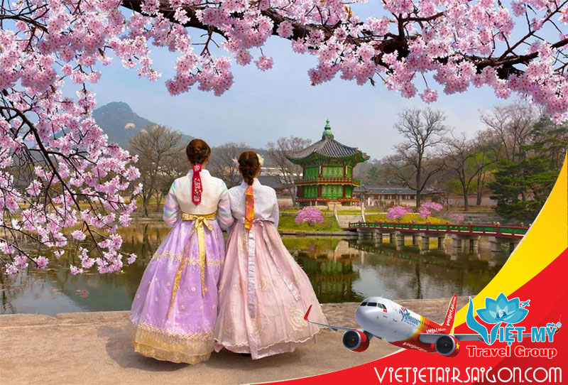 Tìm số điện thoại đặt vé đi Hàn Quốc bay hãng Vietjet Air