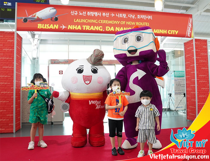 Đón Đường bay mới TpHcm - Busan hãng VJ
