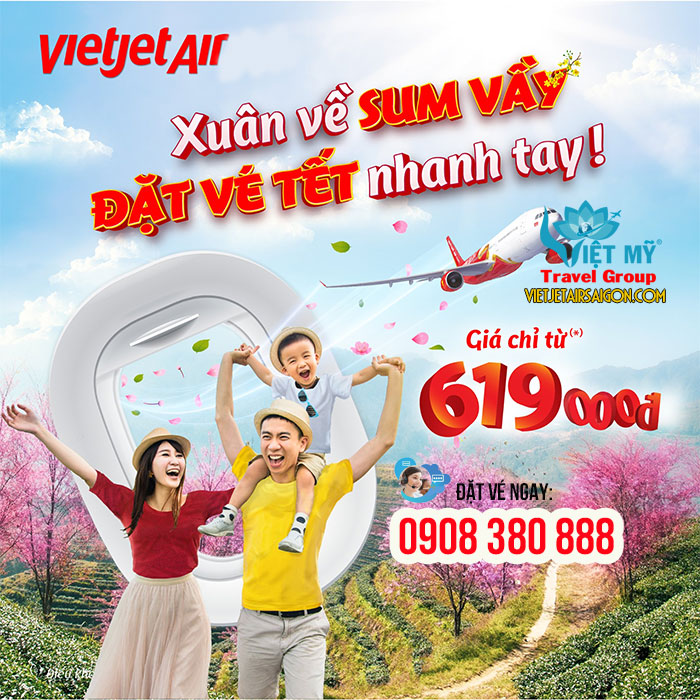 Vietjet tung vé TẾT 2023 giá từ 619k