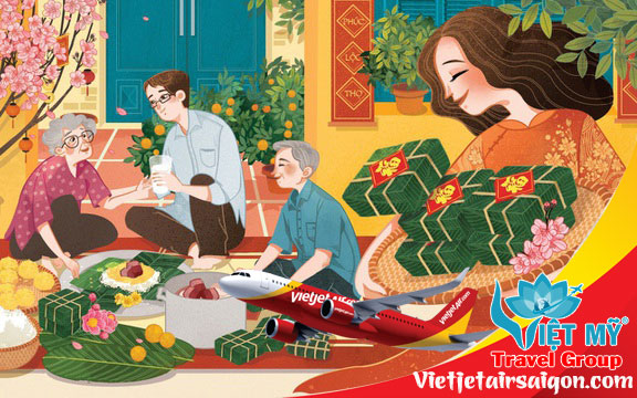 GIẢM 90% giá vé máy bay ngược chiều Tết