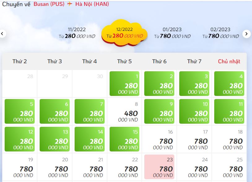 Đặt vé máy bay Vietjet Hà Nội đi Busan Hàn Quốc