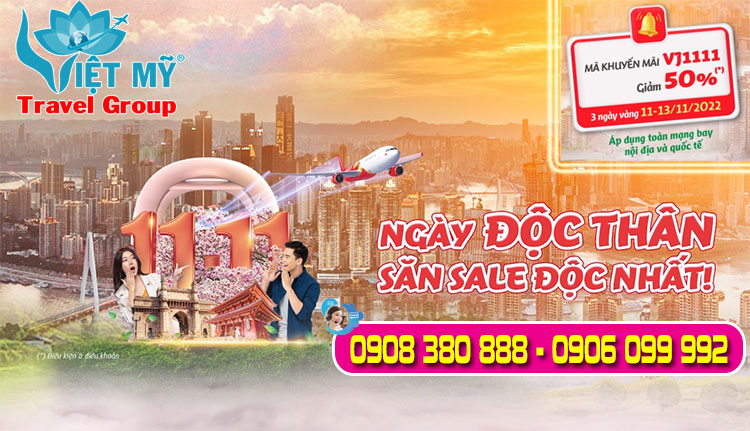 Săn Sale Vietjet - GIẢM đến 50% giá vé bay trong và ngoài nước
