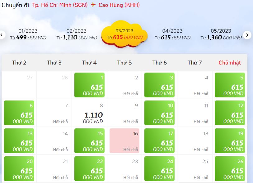 Mua vé từ TPHCM đi Cao Hùng hãng Vietjet Air qua tổng đài 0908380888 2 GIÁ vé từ TPHCM đi Cao Hùng hãng Vietjet Air