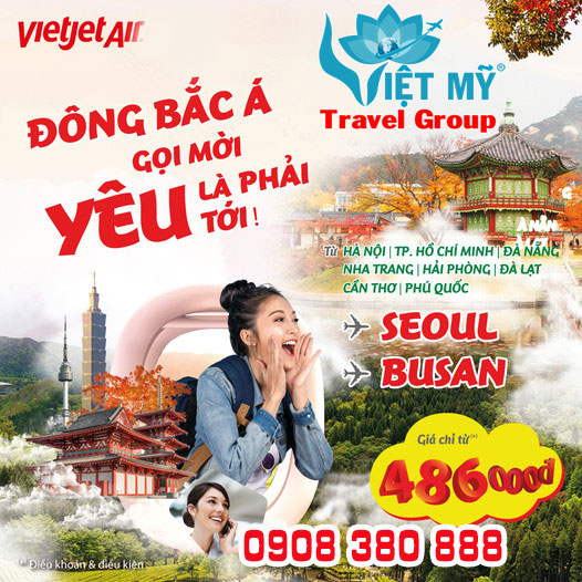 Bay thẳng Busan và Seoul giá từ 486K