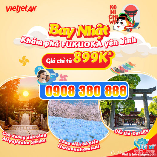 Khám phá Fukuoka giá từ 899K cùng Vietjet Air