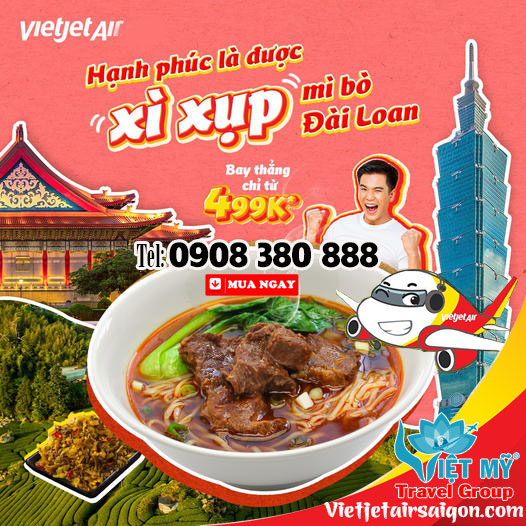 Khám phá Đài Loan với vé bay từ 499K cùng Vietjet Air