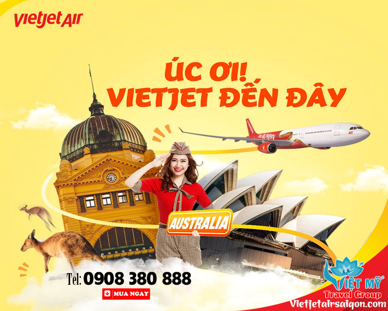 Vietjet mở tuyến đi Úc giá từ 2.580k/lượt