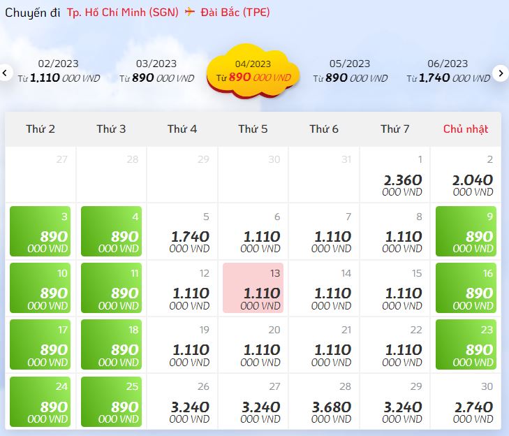 Hỏi vé máy bay từ Tân Sơn Nhất đi Taipei Đài Loan hãng Vietjet Air