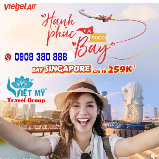 Hạnh phúc là được bay - Vé rẻ Vietjet Air thôi! 2 7 khuyen mai vj sin 259k mar14 1