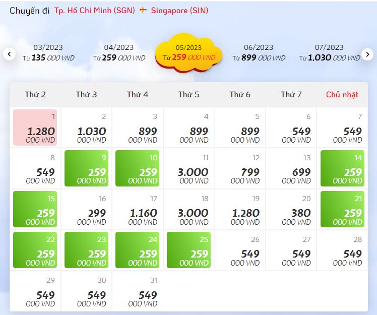 Bay thẳng Singapore từ 259.000 đồng/lượt cùng Vietjet Air 1 Bay thẳng Singapore từ 259.000 đồng/lượt cùng Vietjet Air