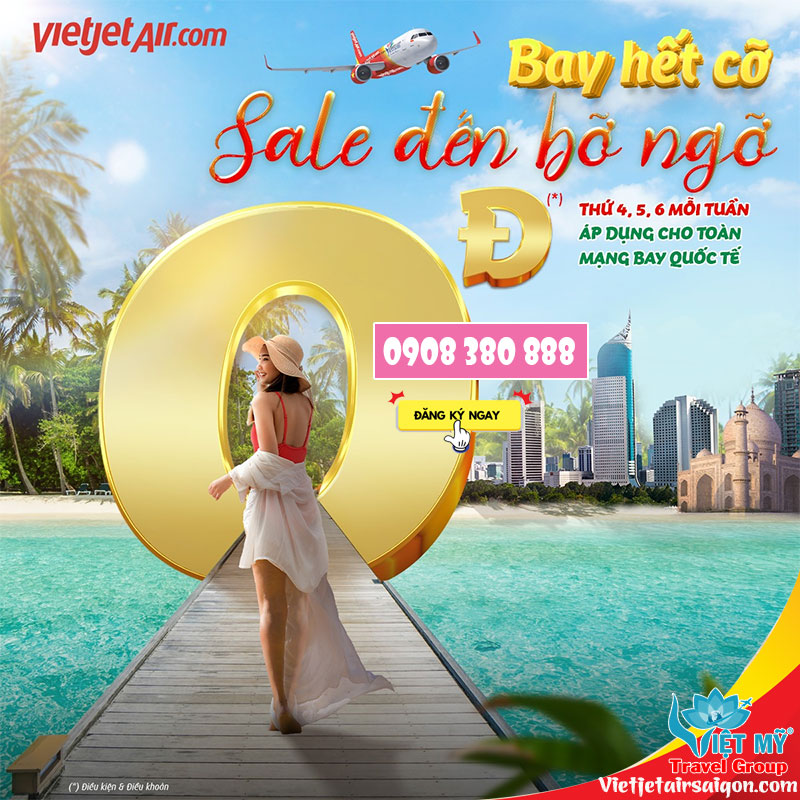 Giá vé chỉ từ 0Đ với đa đường bay Quốc tế