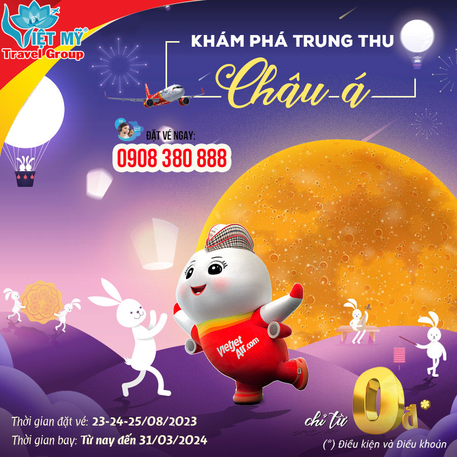 Thưởng ngoạn trung thu châu Á chỉ từ 0Đ