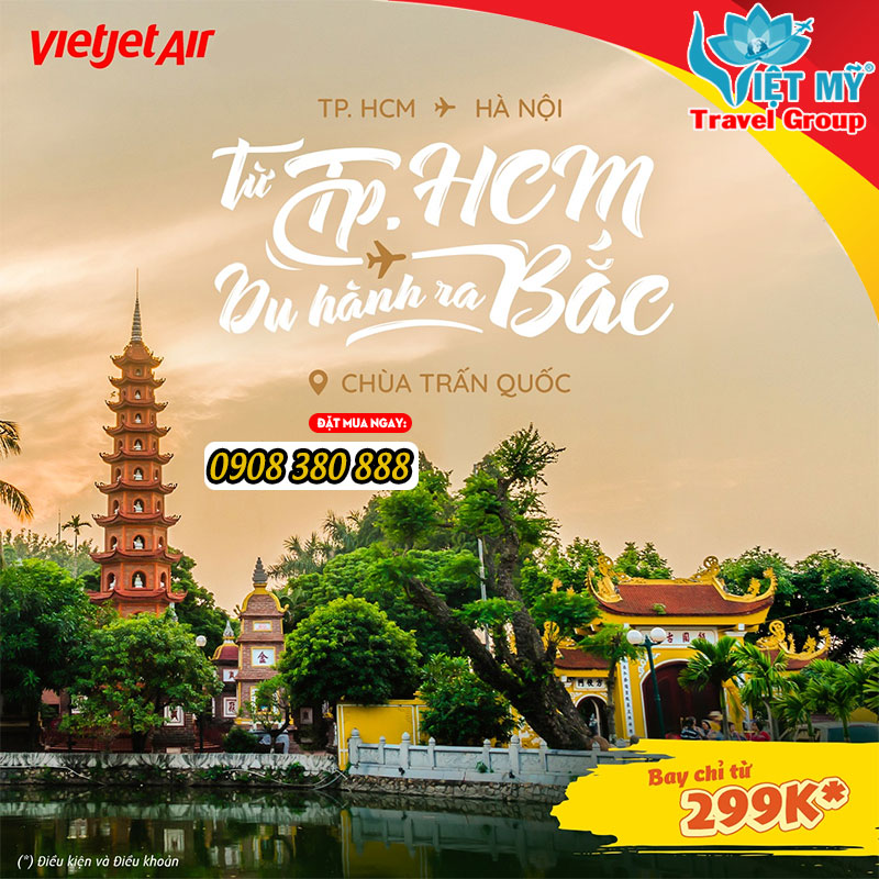 Chỉ từ 139K có ngay vé bay vi vu từ Nam ra Bắc