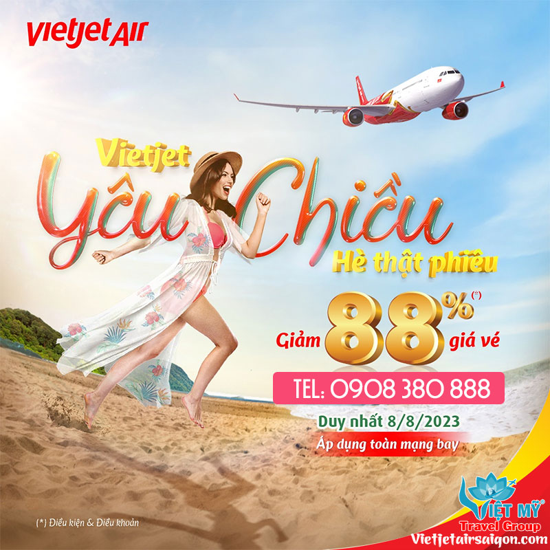 SALE LỚN 8-8 Vietjet GIẢM đến 88% giá vé