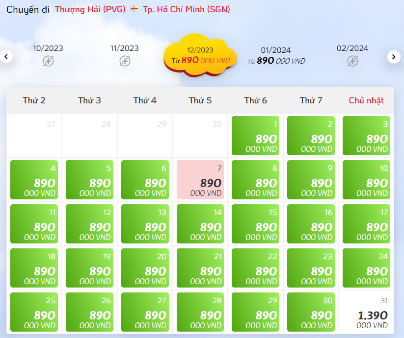 Bay TPHCM đi Thượng Hải hãng Vietjet giá từ 490K