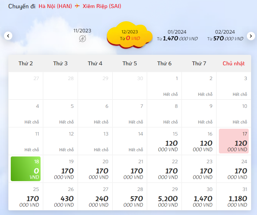 Trải nghiệm Xiêm Riệp cùng Vietjet - Giá vé bay từ 120K