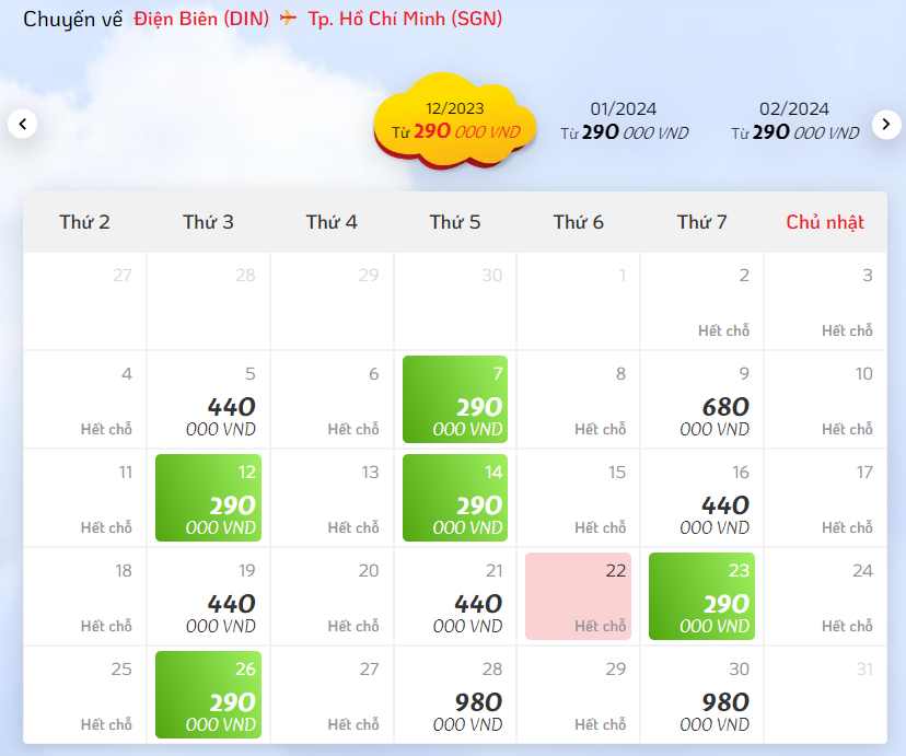 Vietjet khai trương đường bay Sài Gòn - Điện Biên