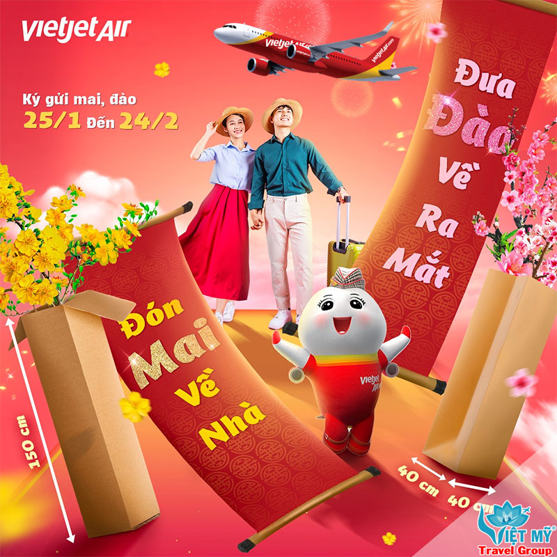 Vietjet triển khai vận chuyển hoa Mai Đào dịp Tết! 1 Vietjet triển khai vận chuyển hoa Mai Đào dịp Tết!