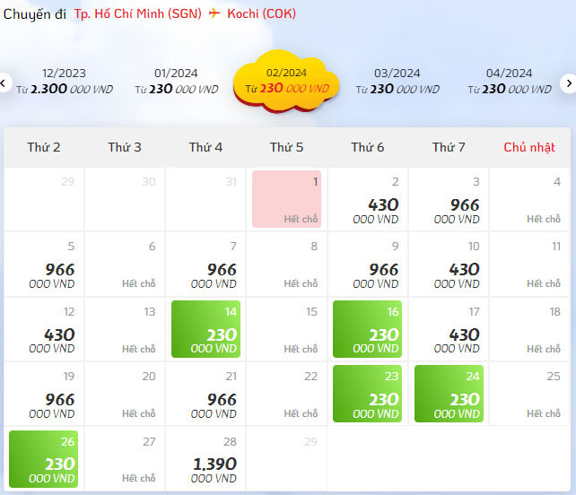 Mua vé máy bay đi Kochi Ấn Độ hãng Vietjet ở đâu?