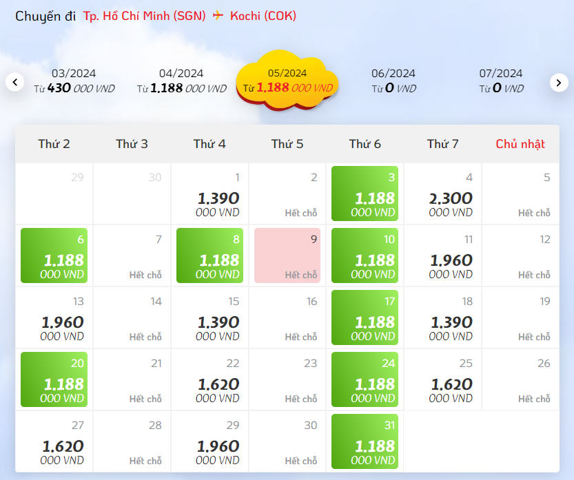 Mua vé máy bay từ TPHCM đi Kochi hãng Vietjet Air 2 Mua vé máy bay từ TPHCM đi Kochi hãng Vietjet Air