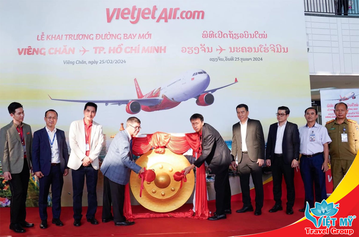 Vietjet khai trương đường bay TpHCM đi Viêng Chăn (Lào)
