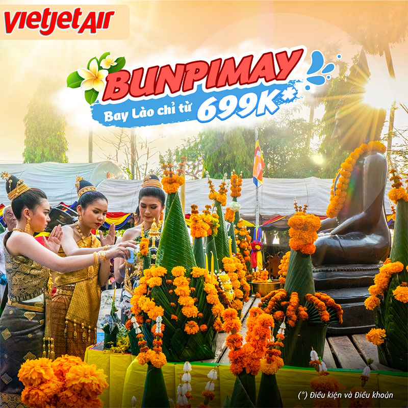 bay du lich le hoi te nuoc Songkran ve tu 210k c
