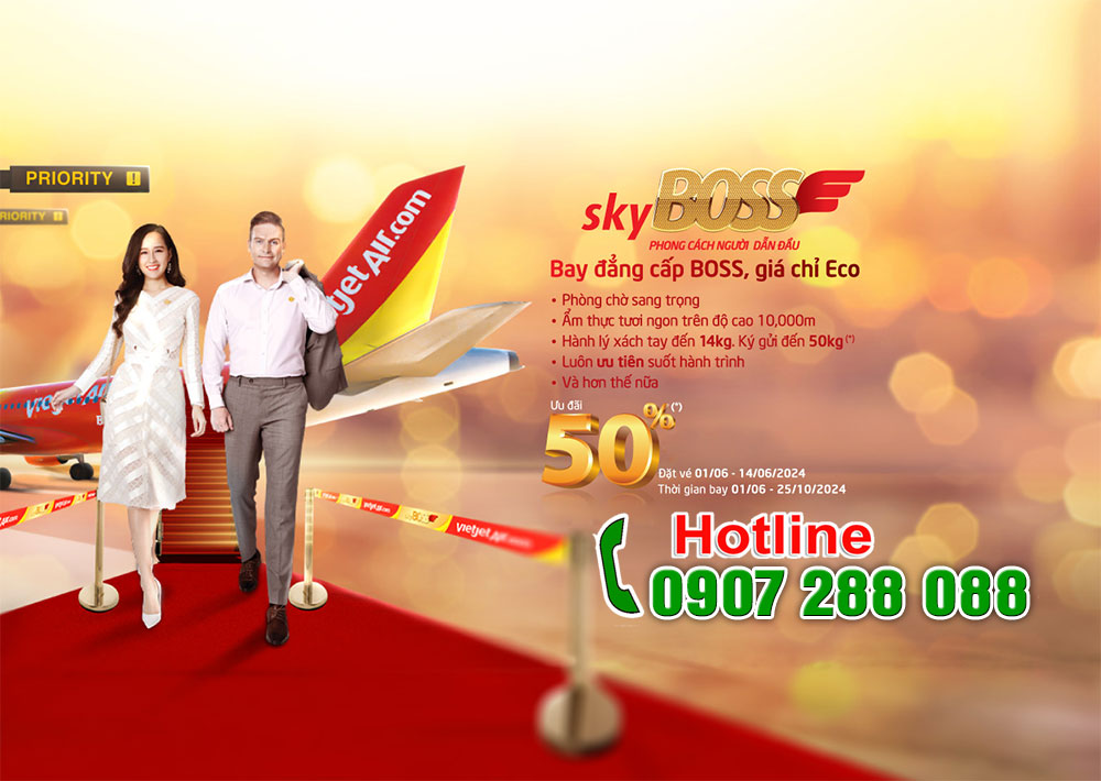 Bay đẳng cấp Boss giá chỉ Eco với Vietjet nào!
