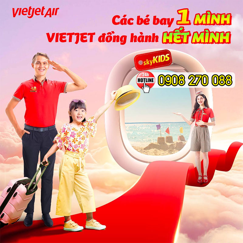 Sky Kids cùng Vietjet - "Trẻ tự tin, bay một mình"