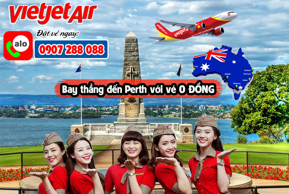 Bay thẳng đến Perth với vé 0 ĐỒNG!