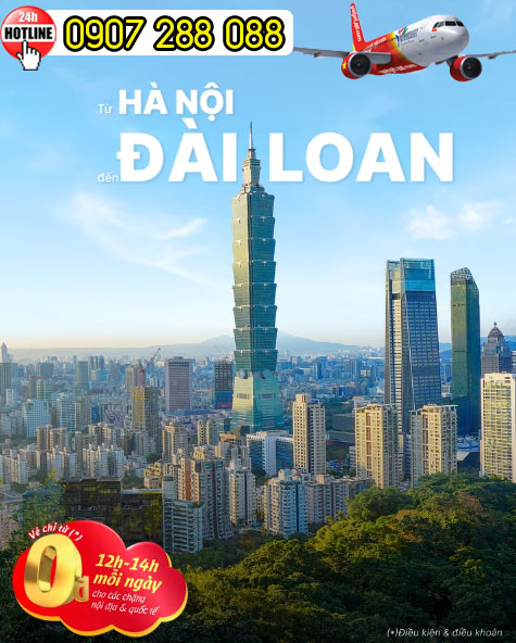 Bay từ Hà Nội đến khắp năm châu với giá 0Đ