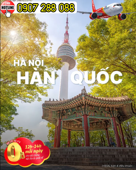 Bay từ Hà Nội đến khắp năm châu với giá 0Đ