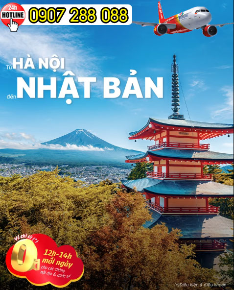 Bay từ Hà Nội đến khắp năm châu với giá 0Đ