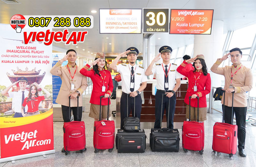 Vietjet đón chuyến bay đầu tiên Kuala Lumpur và Hà Nội
