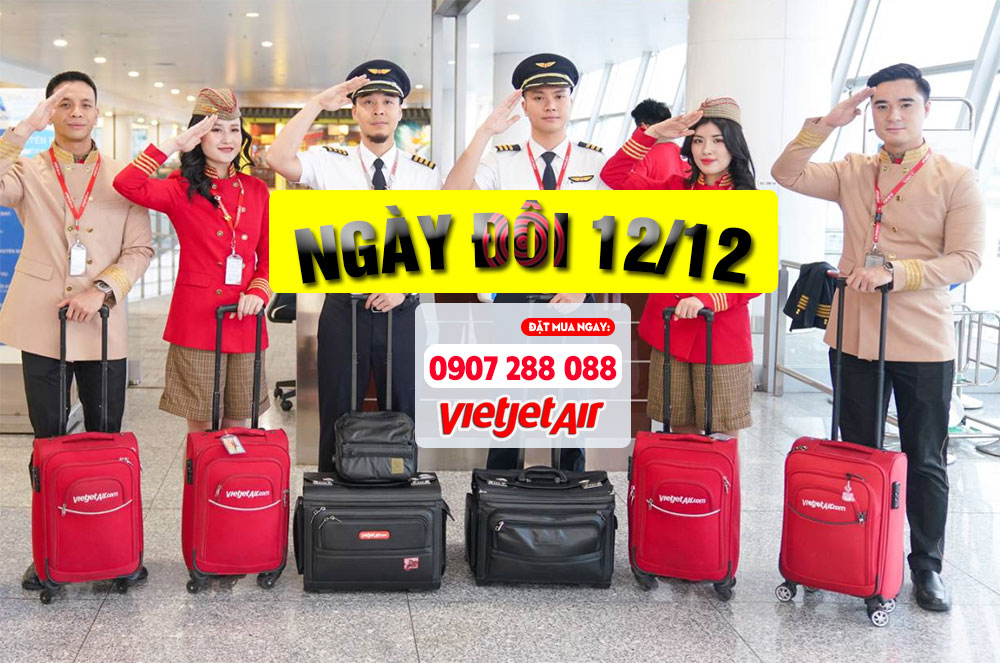 Khuyến mãi ngày đôi 12-12 Vietjet Air - săn vé giảm 100% 2 Khuyến mãi ngày đôi 12-12 Vietjet Air - săn vé giảm 100%