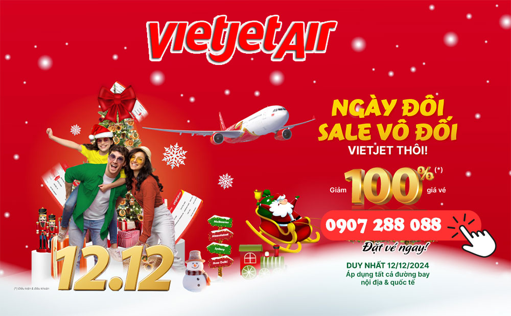 Săn sale ngày đôi cuối năm - bay nội địa & quốc tế!
