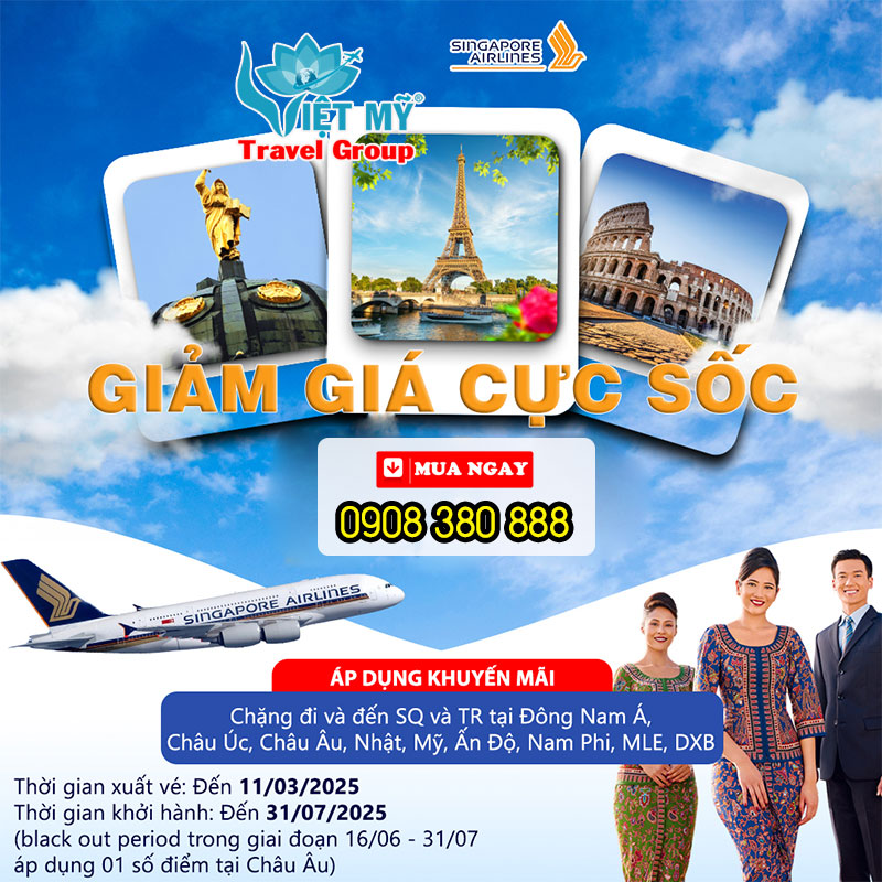 Singapore Airlines tung siêu ưu đãi - Săn ngay kẻo hết!