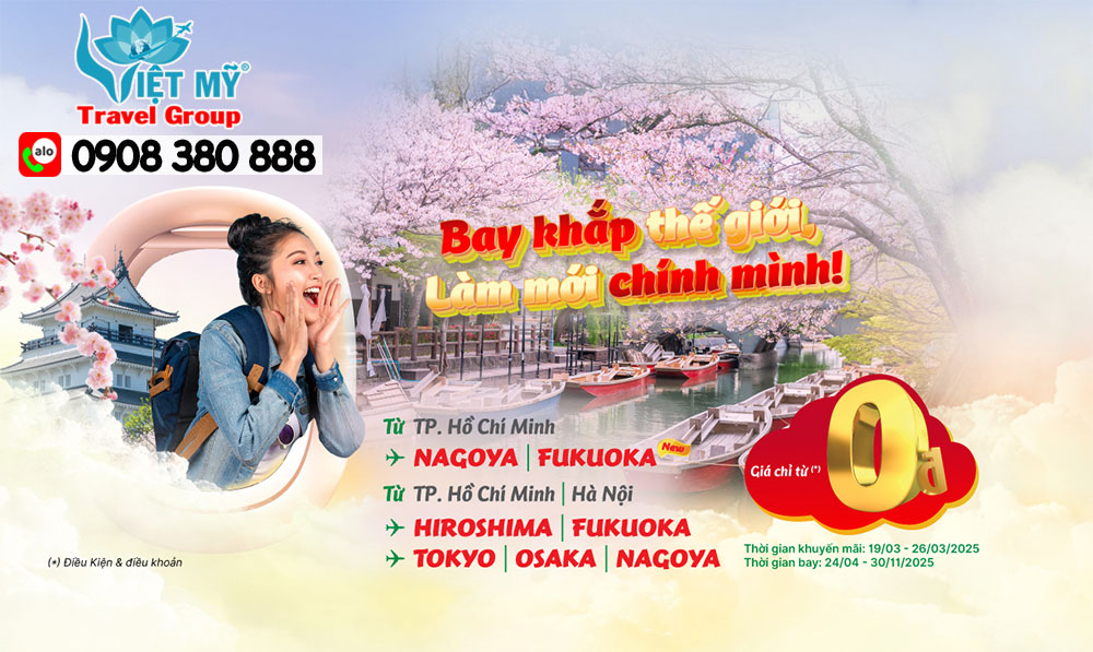 TpHCM bay thẳng Nagoya - thêm lựa chọn đến NHẬT từ Vietjet 2 TpHCM bay thẳng Nagoya - thêm lựa chọn đến NHẬT từ Vietjet