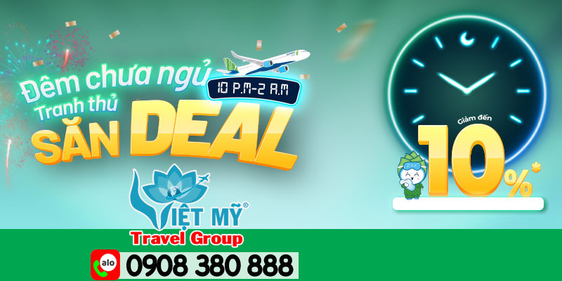 Tranh thủ săn deal Bamboo Airways vào ban đêm!
