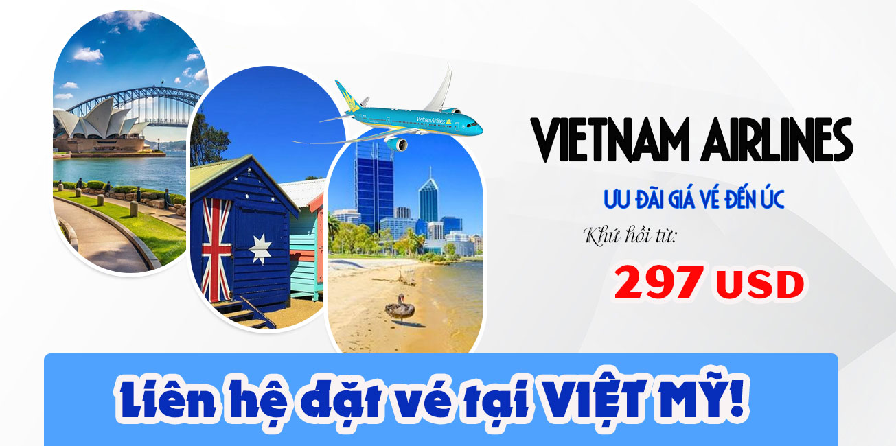 Vietnam Airlines ưu đãi giá vé đến ÚC - khứ hồi từ 297 usd