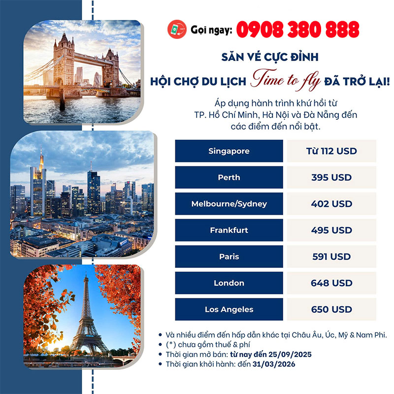Time To Fly trở lại cùng Singapore Airlines - Săn vé rẻ đi khắp năm châu!