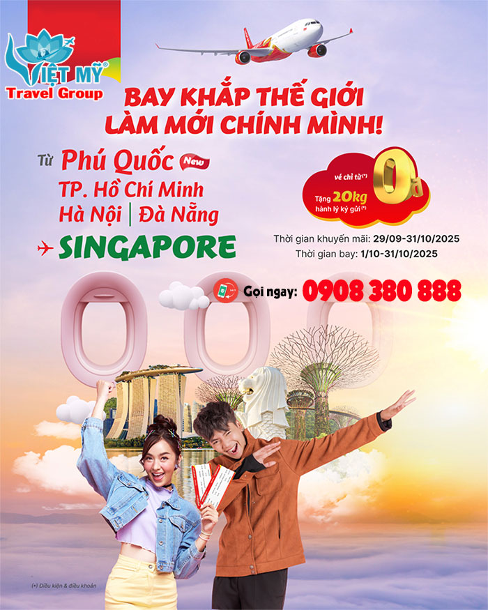 Trải nghiệm Singapore theo cách riêng cùng Vietjet - Mua sắm, khám phá, tận hưởng!