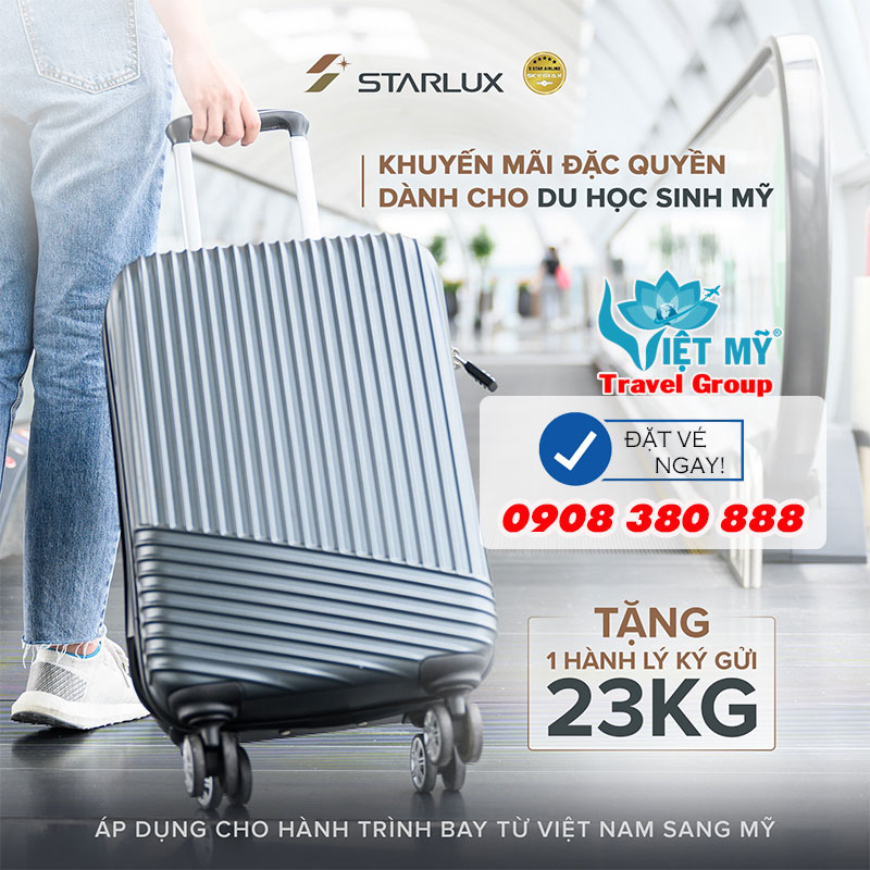 Ưu đãi STARLUX Airlines cuối năm 3 Ưu đãi STARLUX Airlines cuối năm đi MỸ & Tặng thêm hành lý