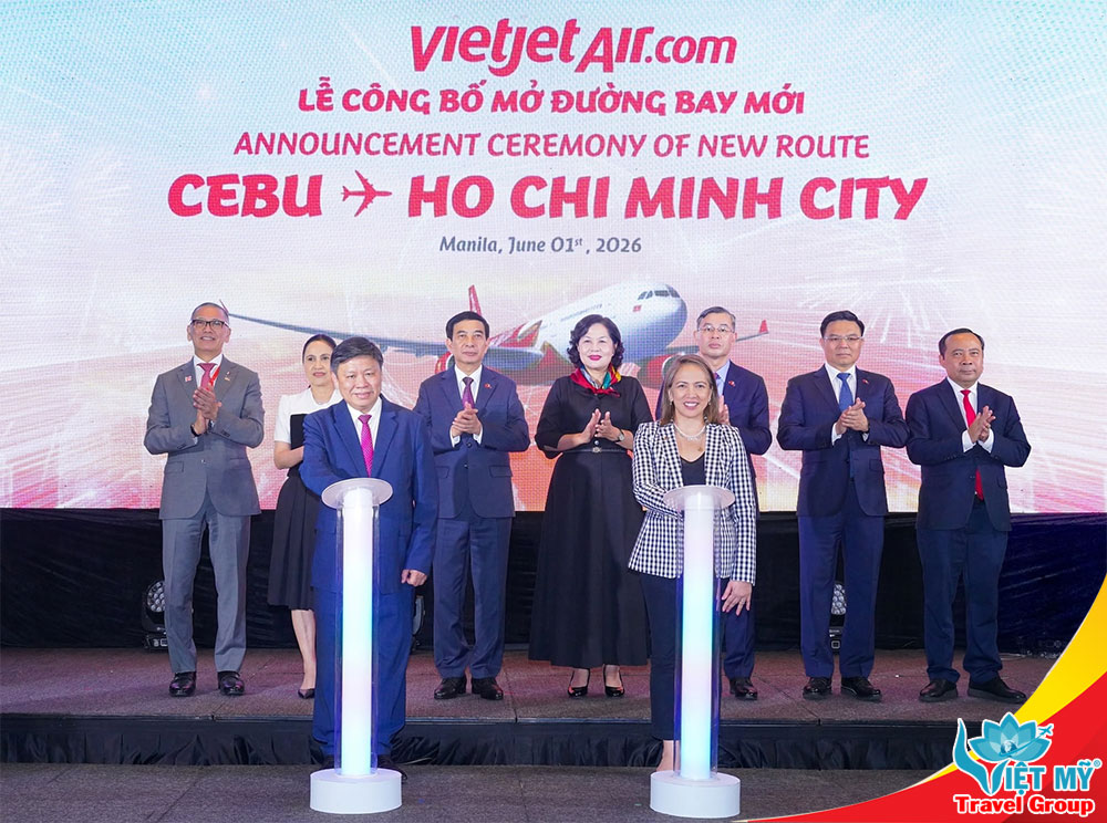 Vietjet khai trương đường bay thẳng TPHCM - Cebu từ tháng 12/2026